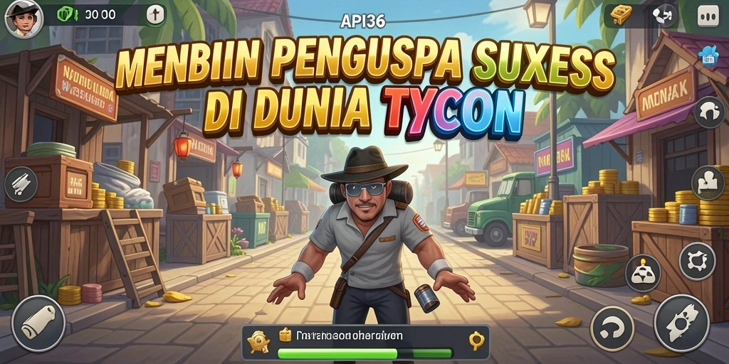 Gameplay menarik dari API36 yang menunjukkan strategi bisnis cara Tycoon.
