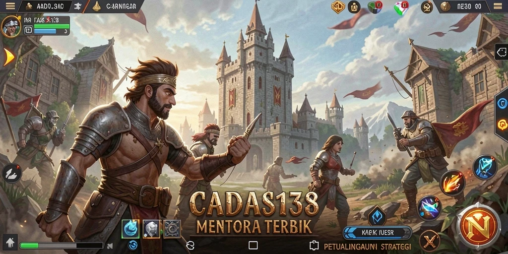 Tampilan menara dan musuh dalam gameplay Tower Defense yang menarik.