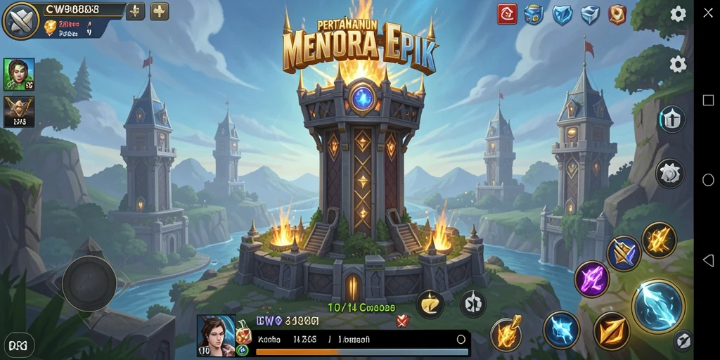 Gameplay menegangkan dalam CW8888 saat melindungi markas dari serangan musuh.