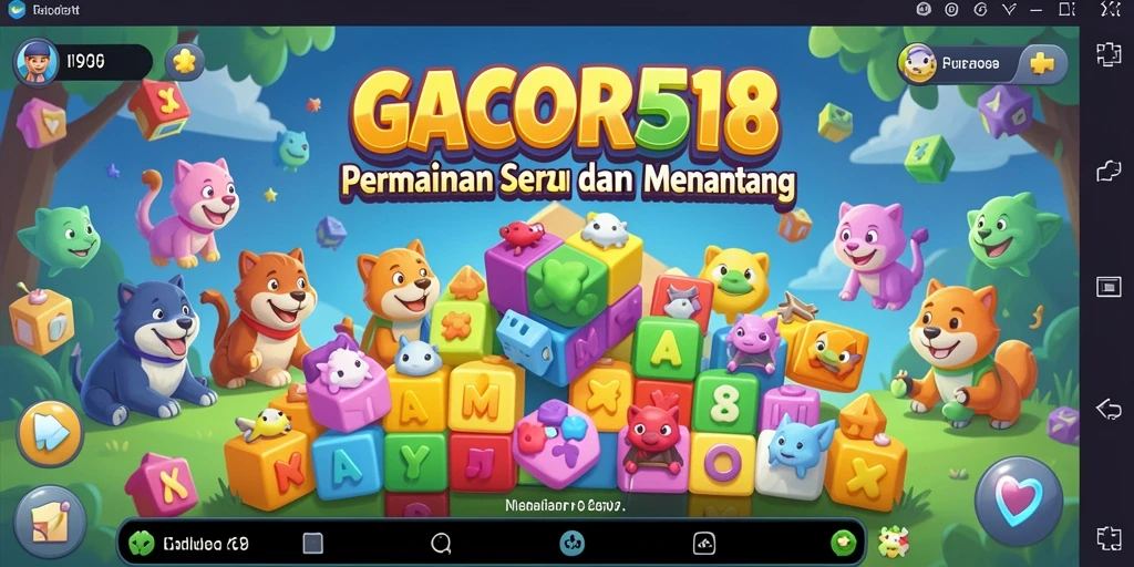 Tampilan permainan Puzzle GACOR518 yang penuh warna dan menarik.