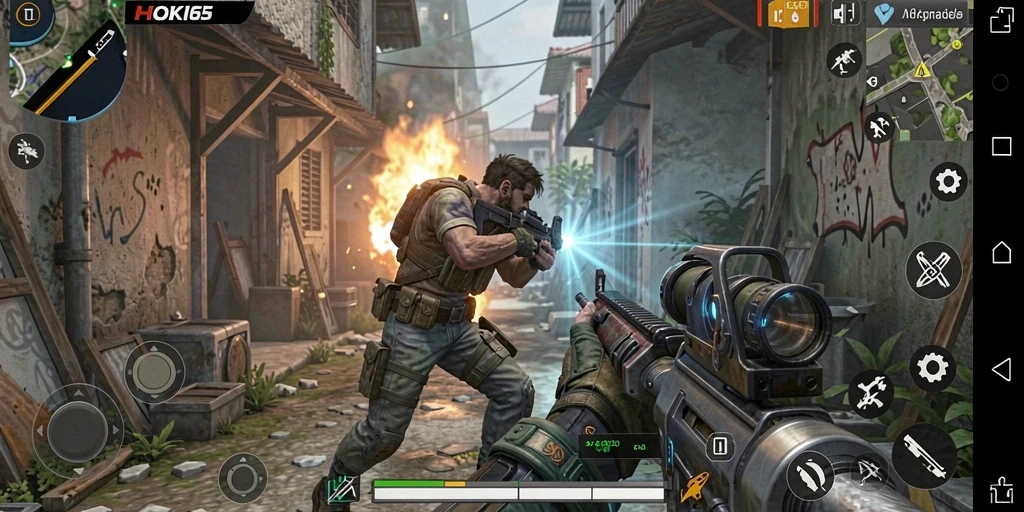 Tangkapan layar menampilkan aksi seru dalam <strong>HOKI65</strong> dengan gameplay FPS.