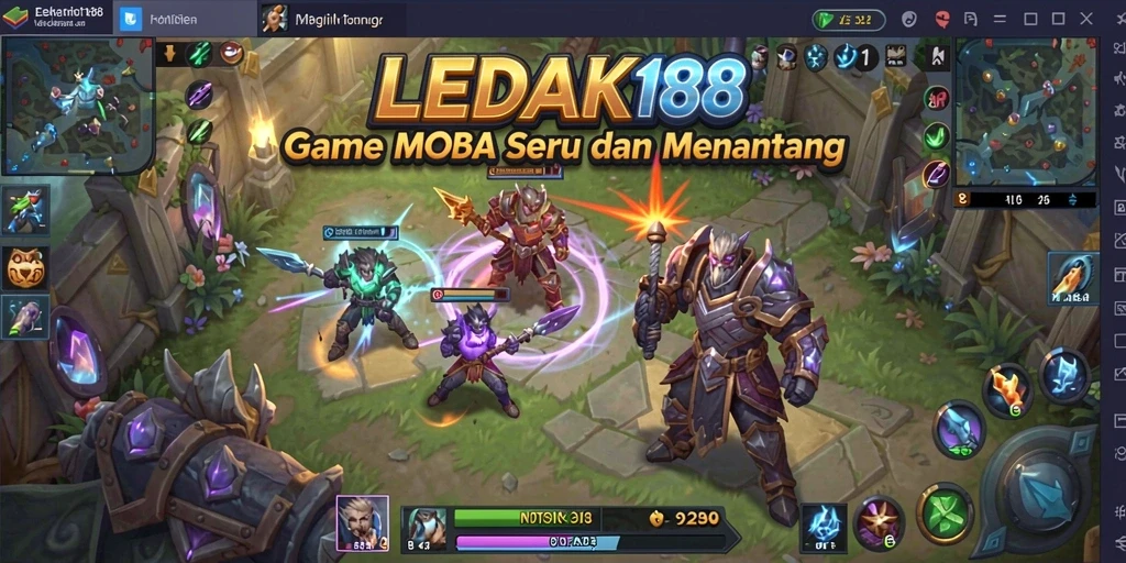 Tampilan gameplay seru di arena pertarungan LEDAK188.