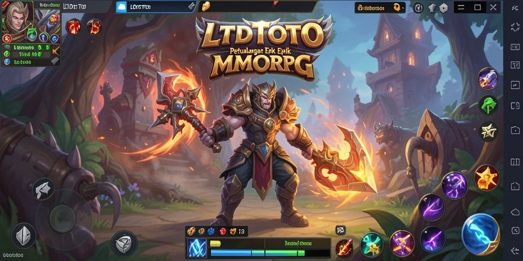 Screenshot dari gameplay LTDTOTO yang menampilkan petualangan MMORPG.
