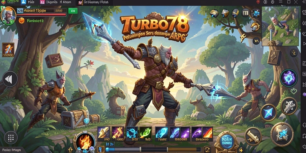 Tampilan screenshot TURBO78 dengan aksi pertarungan yang intens.