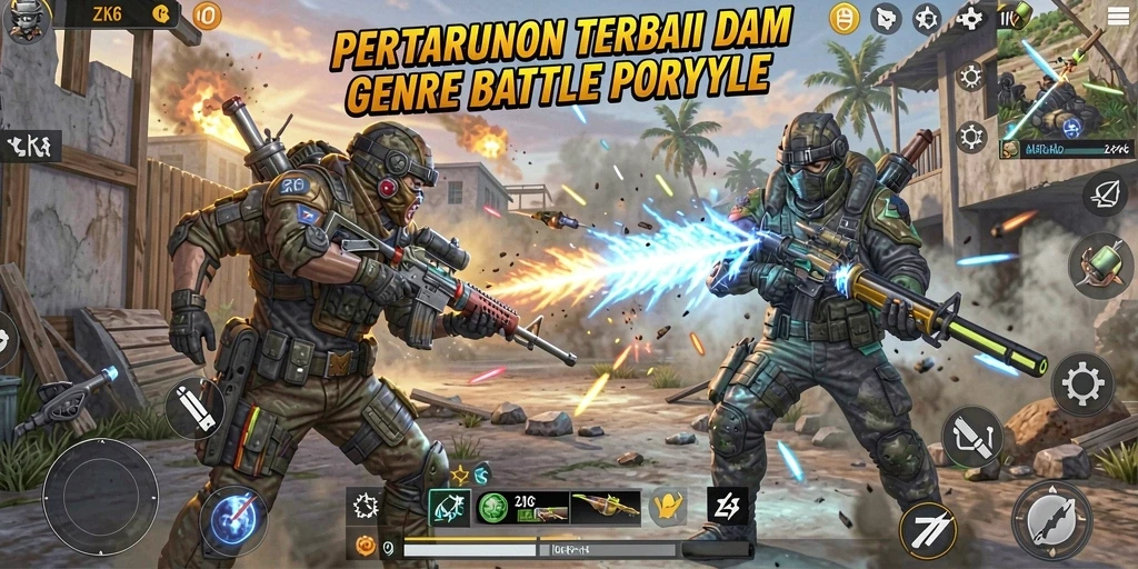 Gameplay ZK6 yang menegangkan dan penuh aksi.